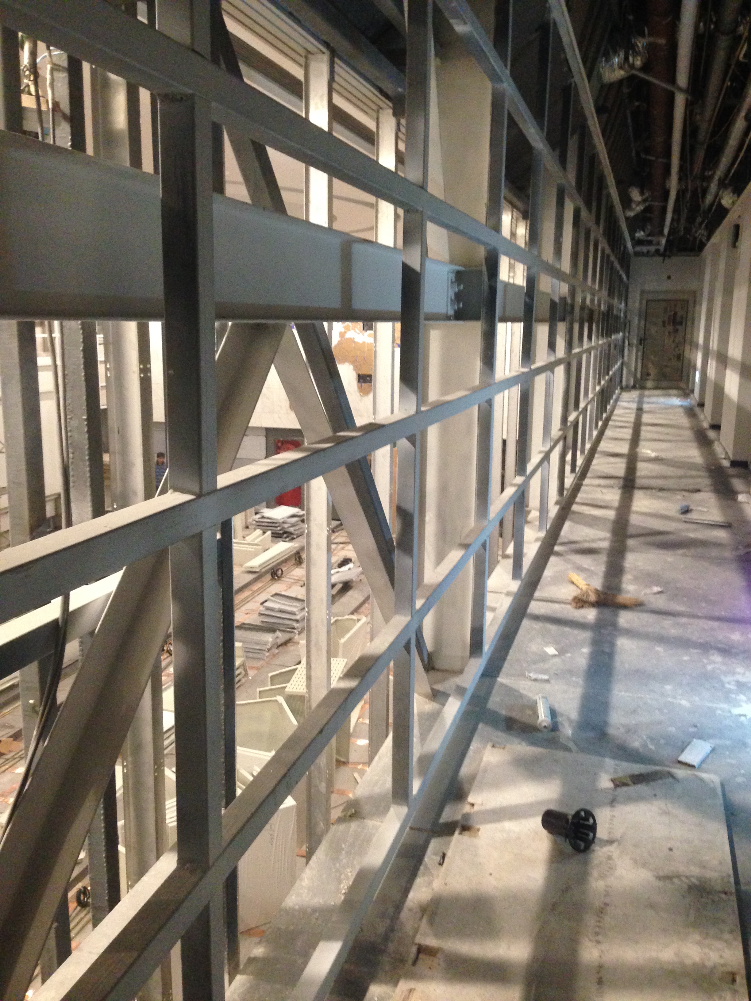 室内钢结构工程室内铝单板装饰室内钢架结构